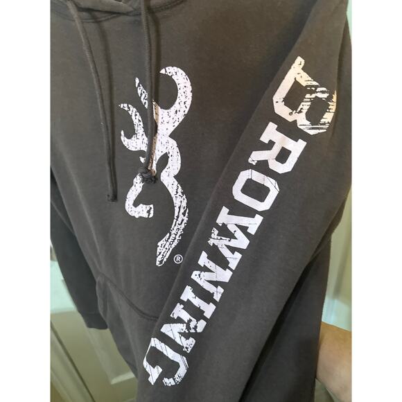 Browning for her med. brown & pink hoodie pullover sweatshirt. Logo on front - Picture 8 of 8